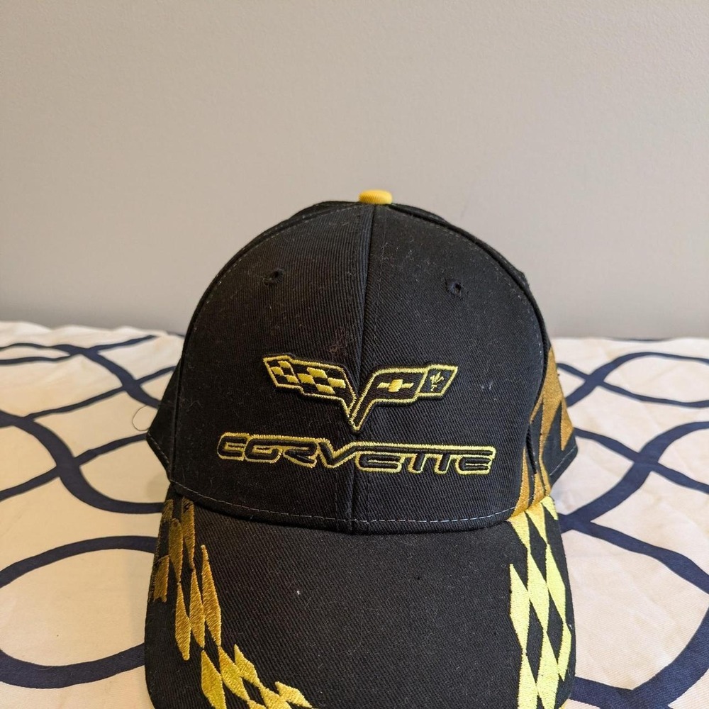 Corvette C6 Racing Hat Black Yellow Embroidered Baseball Cap A3 Merchandise